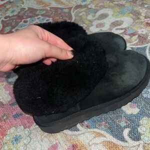 UGG Australia Mini fluff ankle boots with fur trim